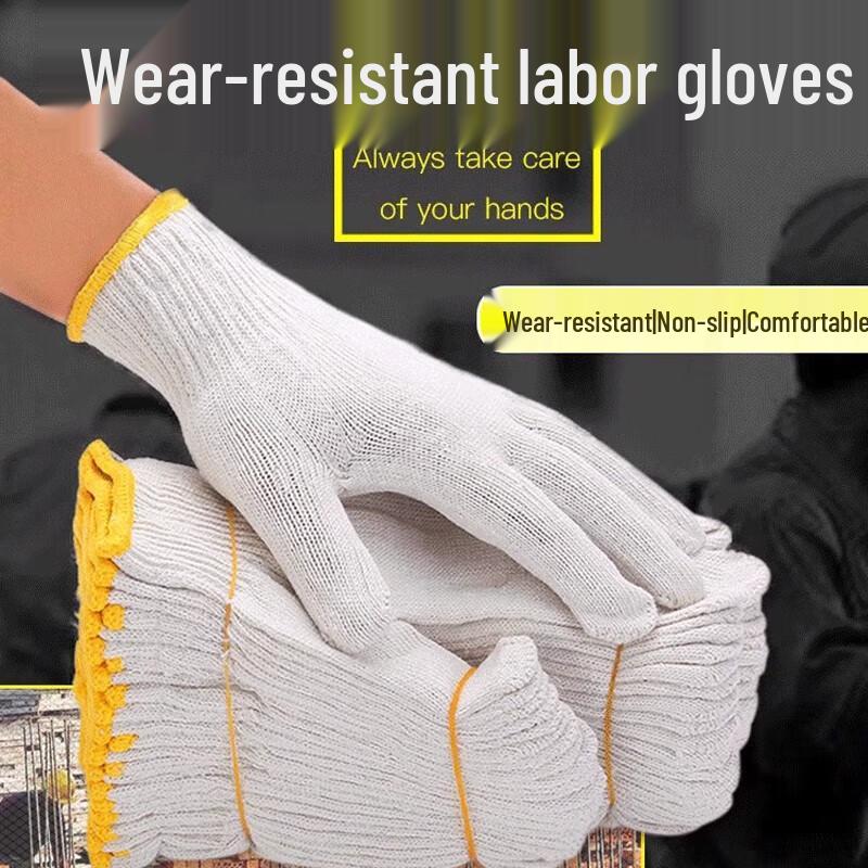 Wear-Resistant Cotton Yarn Work Gloves