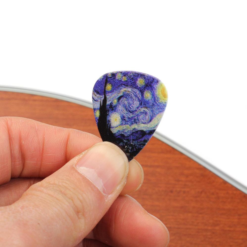 3 Stück/Lot 0,46 mm 0,71 mm 0,96 mm Sternenhimmel-Zelluloid-Gitarrenplektren