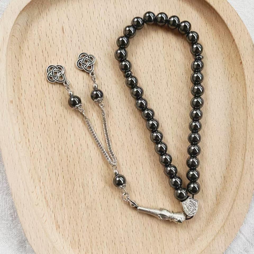 Naher Osten Retro Einfach Muslimisch Obsidian Rosenkranzperlen Werden Täglich mit Gebetsschmuck Getragen Feiertagsversammlungen Armband