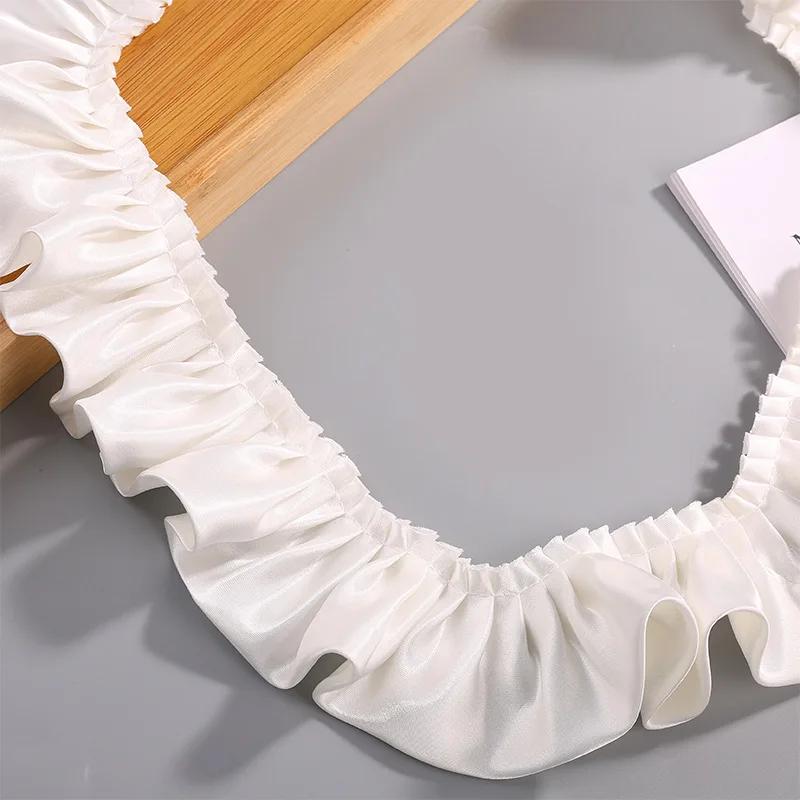 30meter Double Satin Wavy Ribbon leaf 55MM Chroma Colorful Skirt Lace Bows DIY Handmade Hair Accessories Gown Material