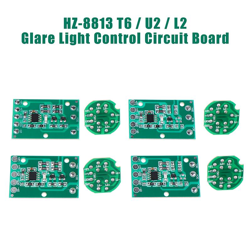 Hz-8813 T6/U2/L2 Glare Light Control Circuit Board Flashlight Driver Board 3 Function 5 Function Gear Electric Plate