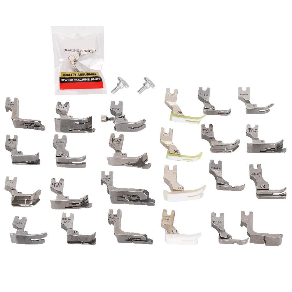 25dílná sada přítlačných patek pro šicí stroje, průmyslové, různé specifikace, příslušenství