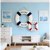 1PC Red Blue Life Buoy Decor - 5.5'' Nautical Style Statue | Home Room Desktop Scene Ornament