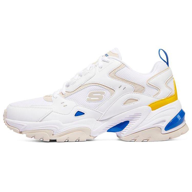 Skechers Stamina V2 Mecha Shoes II Lace-Up Low-Top Dad Shoes Men sneaker White Blue 894029-WBLY 41