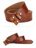 Men's Washable Genuine Leather Belt, Top Grain Cowhide, 3.8cm