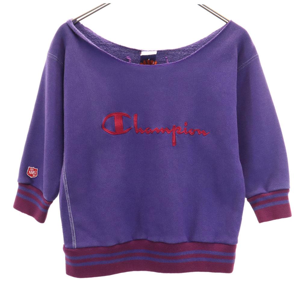 

Champion 90-х годов Старый вышитый ярлык Рукав 7 минут Толстовка тренажер Женская Б/У