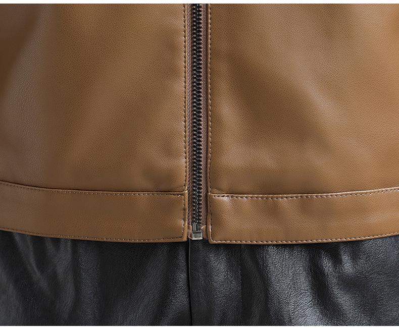 Stylish Women's PU Leather Stand-Collar Jacket, 2025 Plus Size Slimming Biker Style for Spring/Autumn.