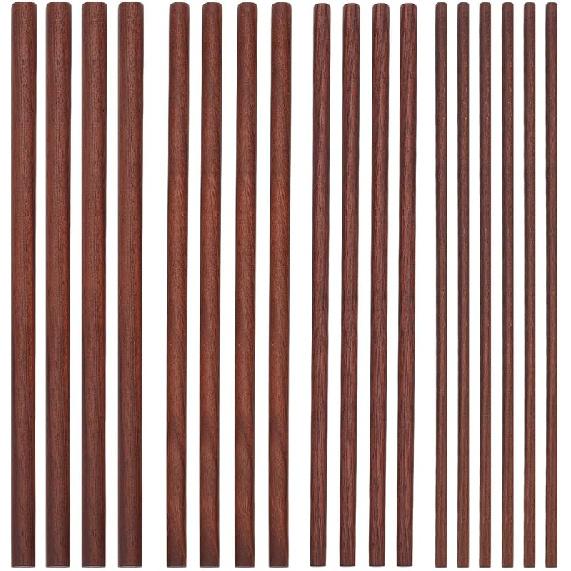 OLYCRFAT 32Pcs 4 Size Walnut Dowel Rods 6 Inch Long Dowel Rods Wood Sticks 2.7/4/4.5/5.8mm Dia Unfinished Round Sticks Wooden Carving Blocks for