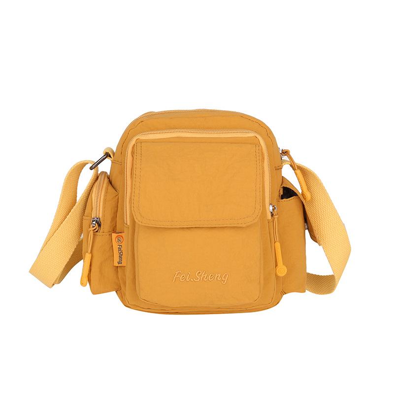 

Unisex Waterproof Multi-Pocket Crossbody Bag - Large Capacity Shoulder Bag for Sports, Outdoor, and Camera Use One Size жовтий