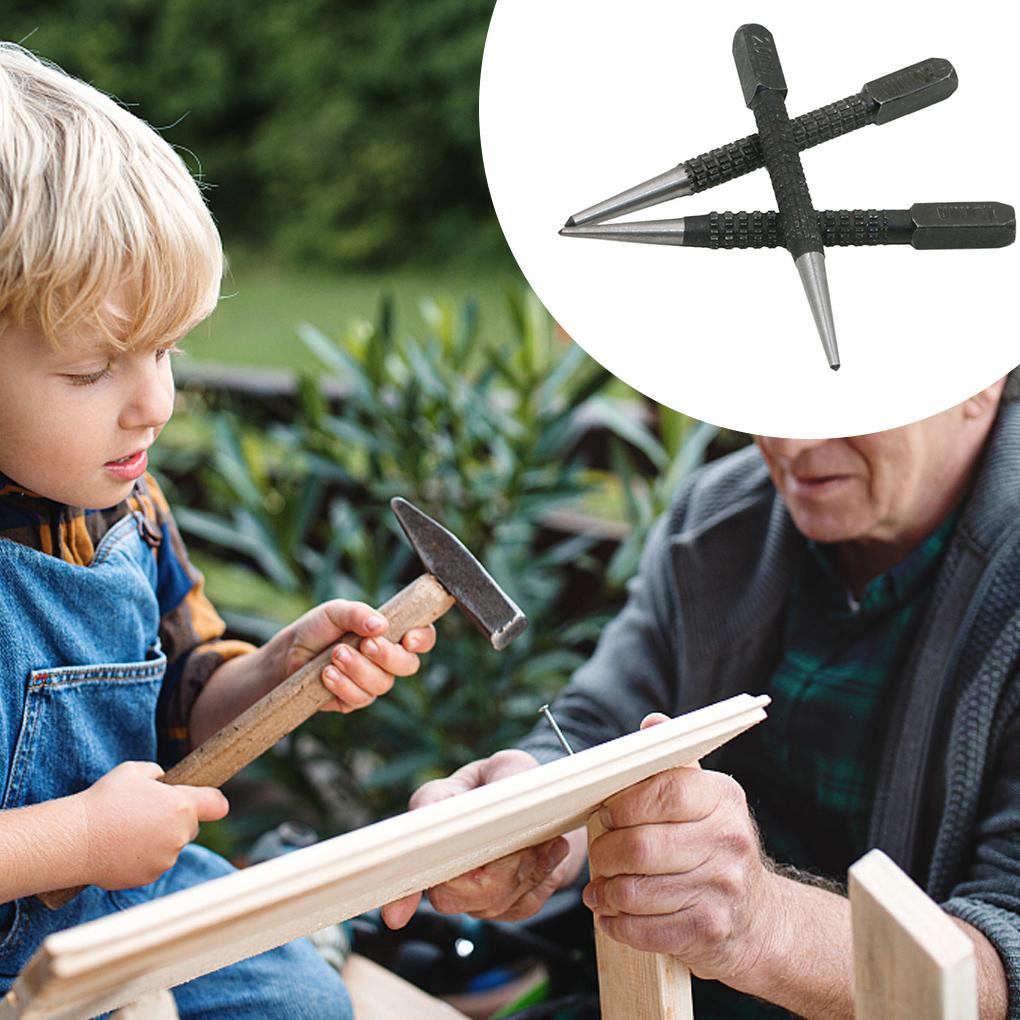 3 Pieces Center Pins Punching Metal Woodwork Spring Loaded Leather Plastic Working Dent Markers Locators Marking Tools
