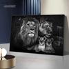 Modern Lion Family Canvas Painting Wild Animals Lion Wall Art Posters Canvas Prints Art Pictures for Living Room Home Decoration