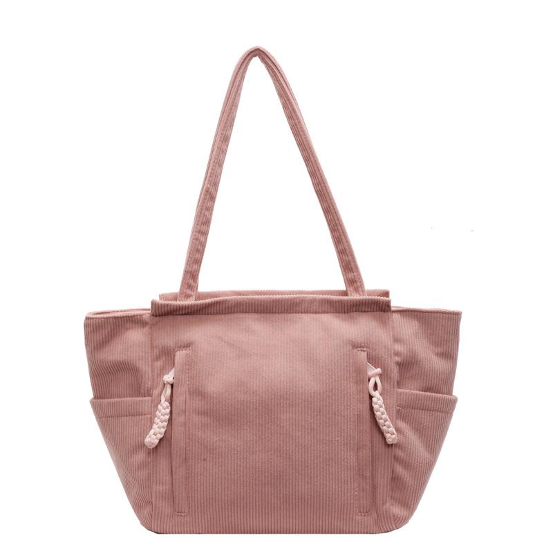 Korean version of casual large-capacity handbag women's new simple tote bag college student versatile shoulder bag