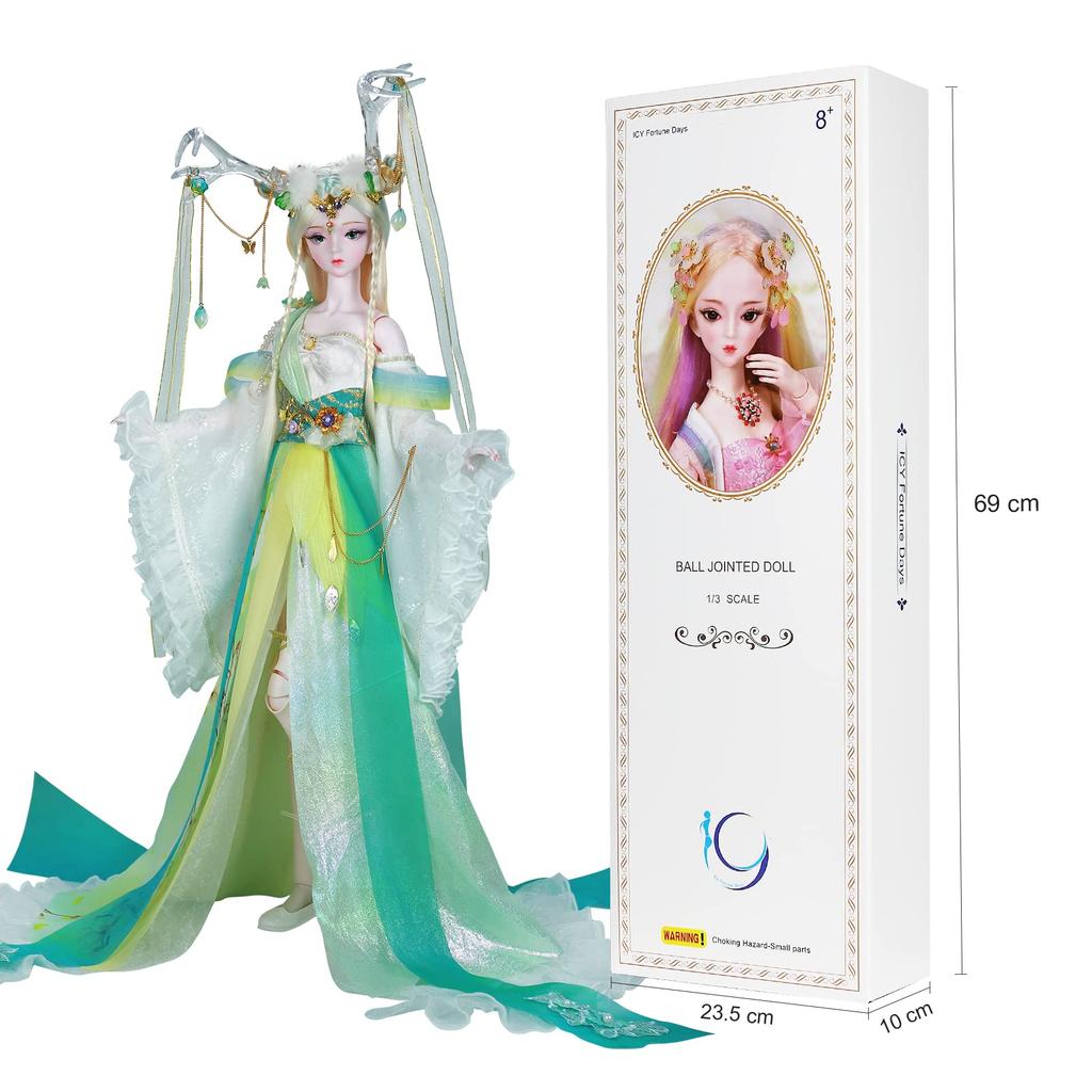 ICY Fortune Days 60cm BJD Doll with 34 Movable Mechanical Toy and Gift for Adults and Kids Ages 8 and Up Joints, (Luyaoyao)