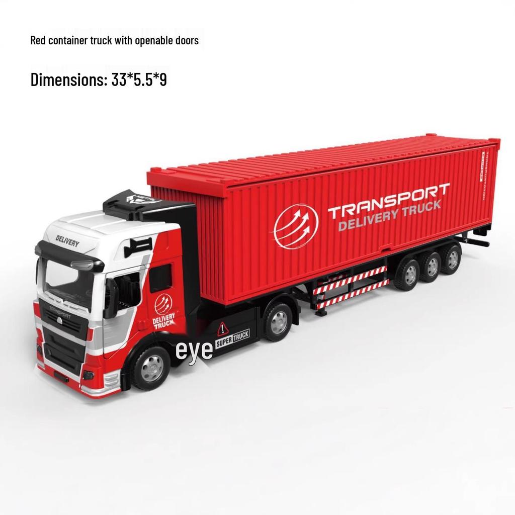 Pull-Back Alloy Detachable Container Truck Toy with Drop-Resistant Express Model - Bilingual Box Packaging