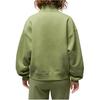 Jordan Solid Color High Neck Pullover Cropped Long Sleeve Sweatshirt Women Tops Green FD7222-340