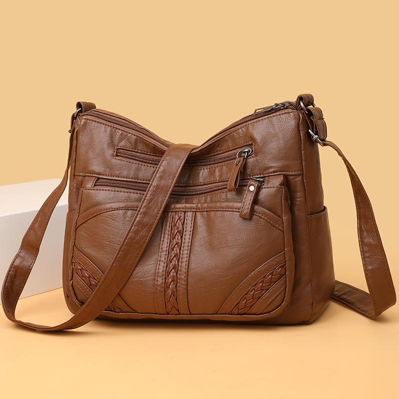 Multi-compartment Simple All-match Middle-aged and Elderly Mother's Large-capacity Casual Shoulder Crossbody Bag