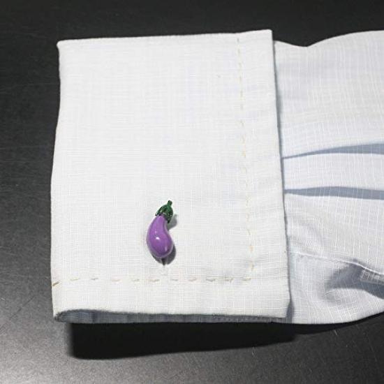 Cufflinks Eggplant motif cufflinks cf2168 [Kamakura Workshop]