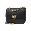 Tory Burch Britten Minimalist Fashion Hollow Double T Logo Flap Adjustable Metal Chain Leather Crossbody Shoulder Bag Women bags Black 140987-001