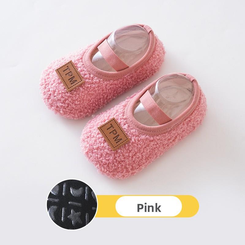 Autumn Winter Children Slippers Toddler Plush Floor Socks Boy Girl Soft Sole Anti-slip Walking Shoes Indoor Home Kids Shoes