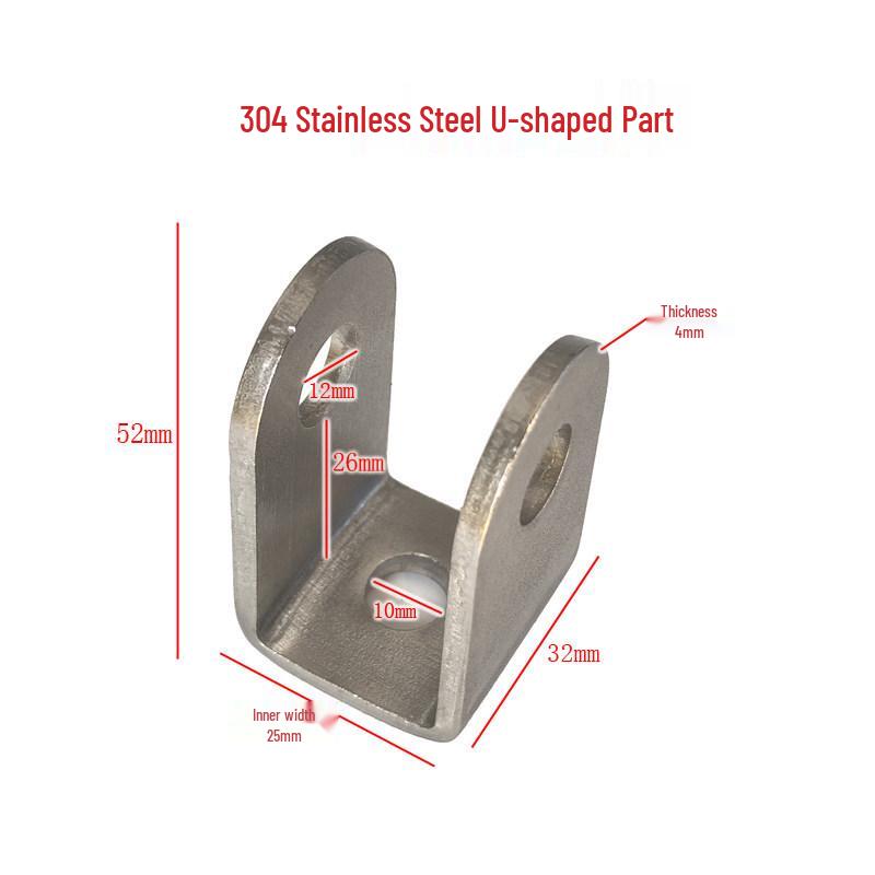 

304 Stainless Steel U-Shaped Lifting Lug Rope Connector, Load-Bearing Swing Buckle for Outdoor Hanging