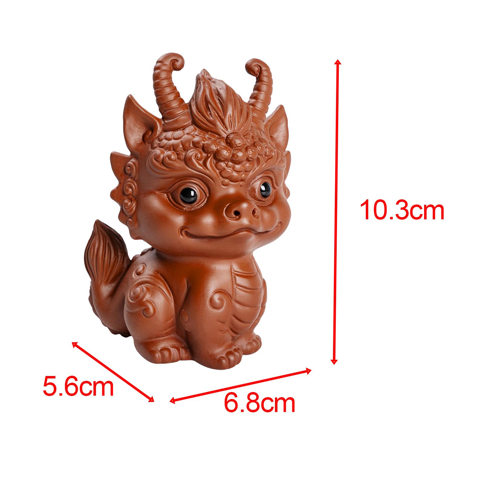 

Miniature Dragon Statue Tea Pet Ornament Desktop Tea Decoration Tea Accessories for Farmhouse Office Garden Bookcase Apartment коричневый