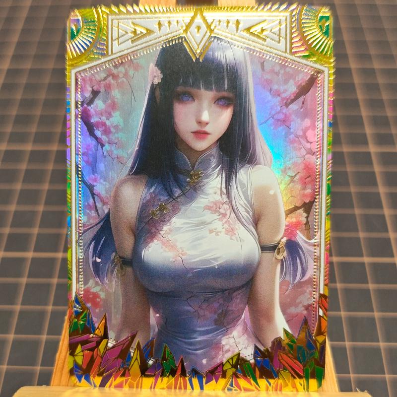 Hyūga Hinata Conan Edogawa ACG Diy Self Control Collect Signature Trading Flash Card Anime Cartoon Gift