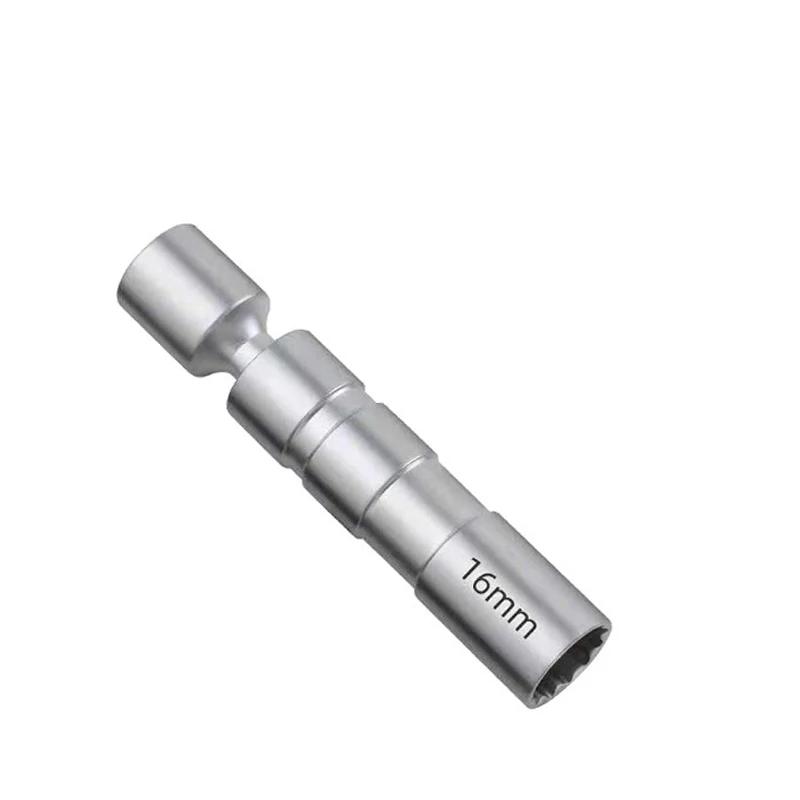 För BMW Mercedes Benz Tändstiftshylsnyckel Hylsa Magnetisk 12-punkts Vinkel Tunnväggig Tändstift Bil Demonteringsverktyg 14mm 16mm