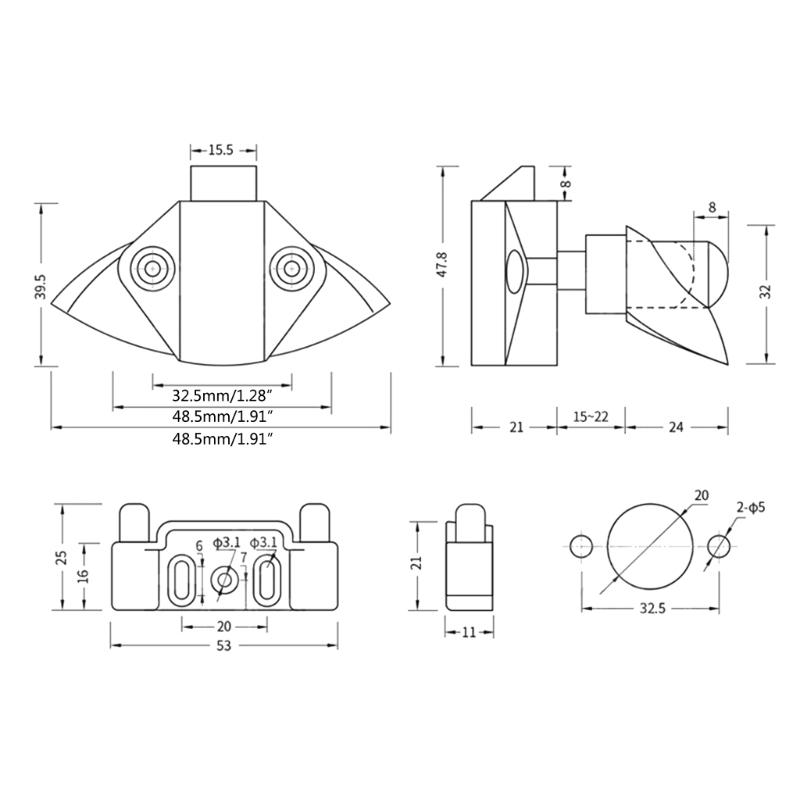 Cabinet Lock Handle Furniture Door Lock Cupboard Hardware Household Drawer Keyless Button Lock Push Catch