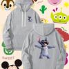 Disney Star Baby Stitch Pattern Men's Hoodie Autumn Winter Casual Oversized Unisex Pullover Sweatshirt Tracksuit Clothing Hoody
