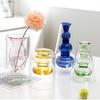 European Glass Rattan Aroma Vase - Double Layer, Colored Glass, Flameless Hydroponic for Living Room