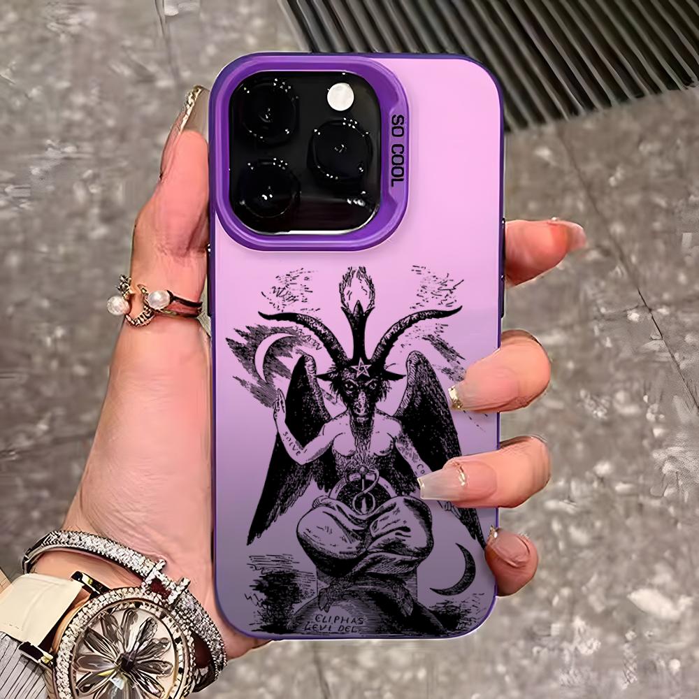 Luxury Angel Death Demon Phone Case For IPhone 17 Pro Max 16 Pro Max 15 14 13 11 12 Mini Xs X Xr 7 8 Plus Se Color Silver Cover