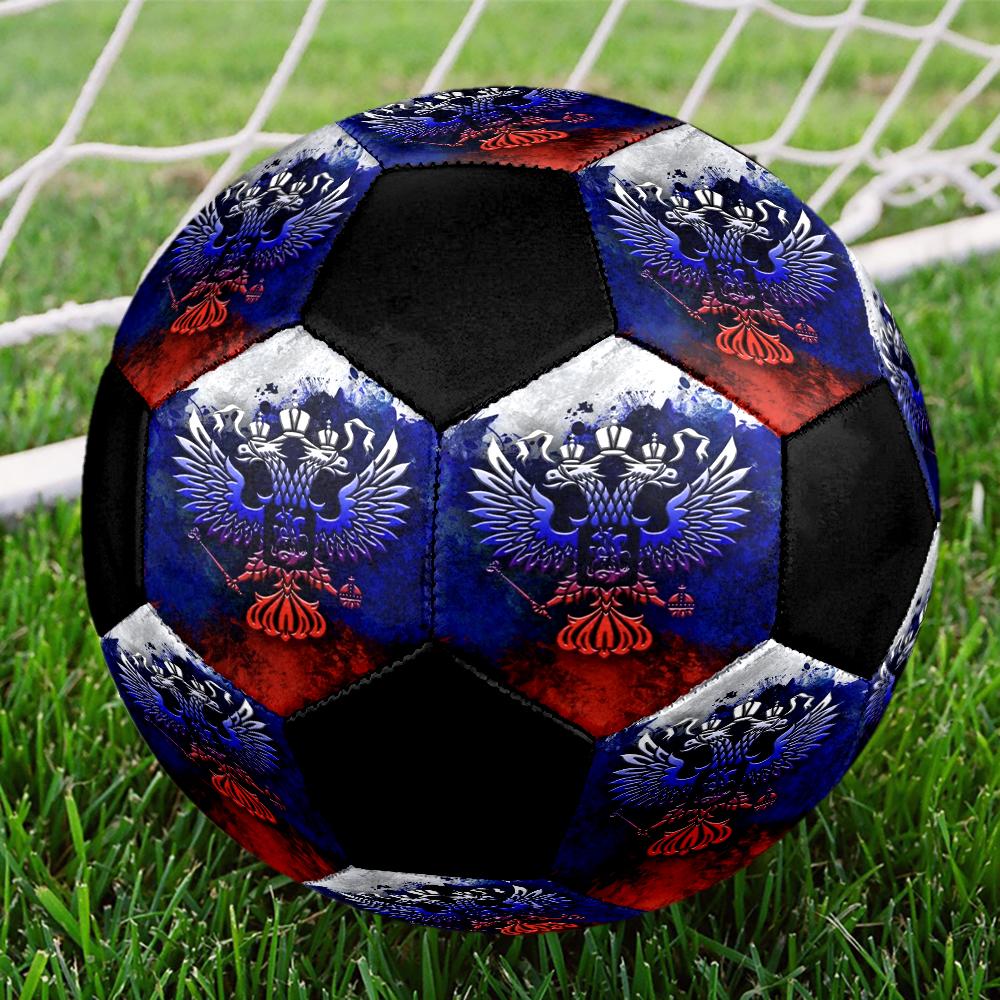 Russian Double Indoor Soccer Ball Colorful Machine Stitched PVC Size 5 Team Training Competition Ready Durable High-Bounce Cool Sports Gift