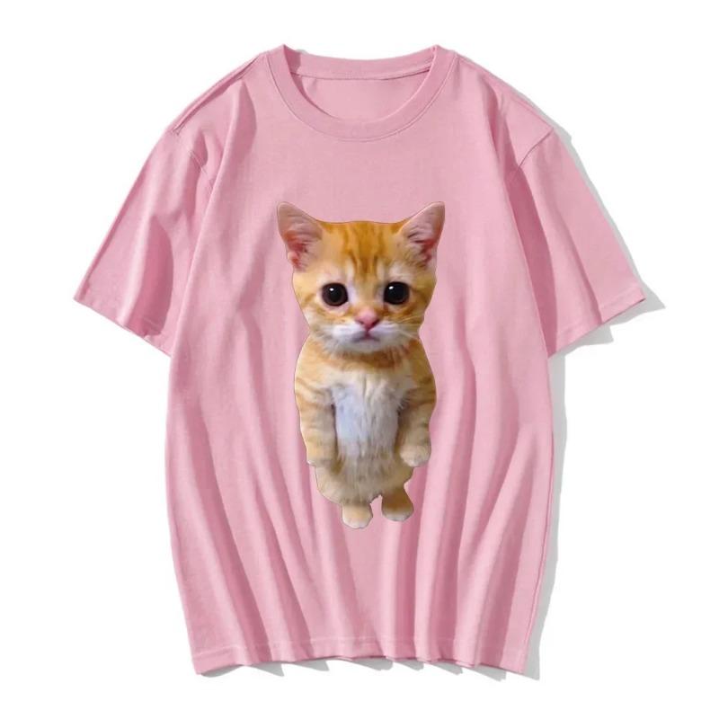 Funny Cat Print Women Casual T-Shirt Women Men Summer Harajuku T Shirts Girl Boy Casual Fashion Clothes