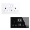 Se 2 nabíjecími porty USB Dual Switch Socket 13 Amp 20W Rychlé nabíjení