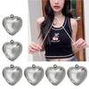 10 Pcs Heart Charm Pendants Plastic Beads Heart Charm for DIY Necklace Bracelet