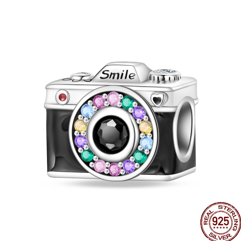 Copper Time Travel Space Travel Camera Bead Pendant Fit 3Mm Original Bracelet Diy Jewelry Gift