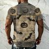Men's Halloween Vintage Graphic T Shirt Loose Fit Breathable Short Sleeve Casual Streetwear Summer Top Comfortable Daily Wear