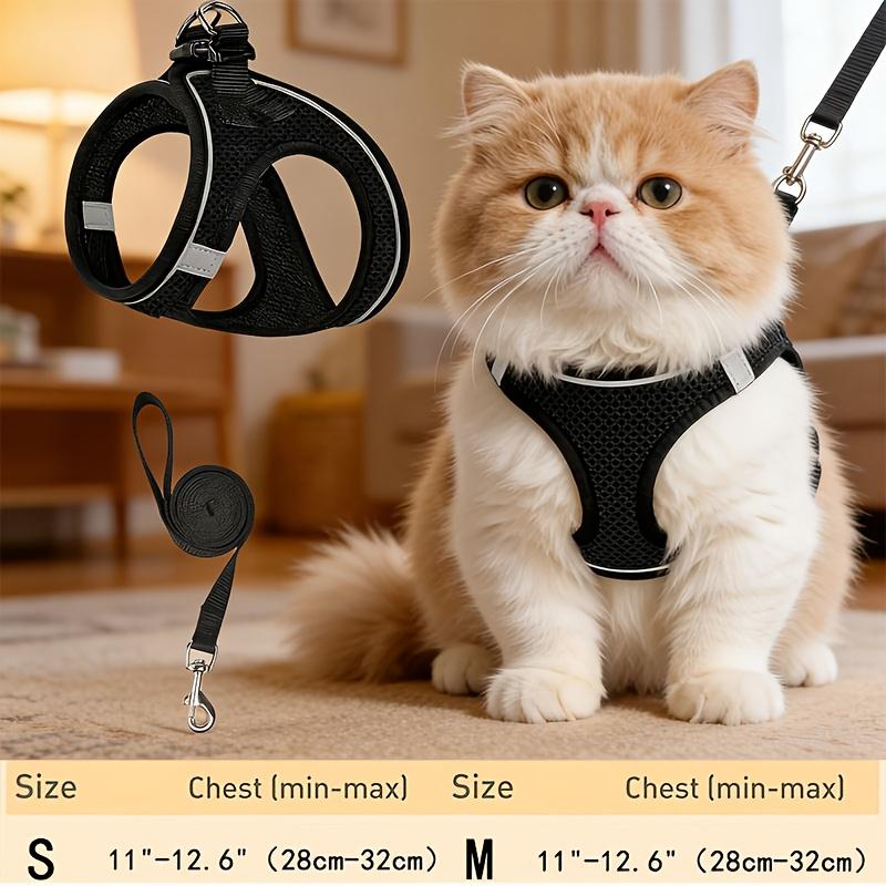 1PCS Anti-Escape Cat Harness and Leash Set Reflective Soft Mesh Vest
