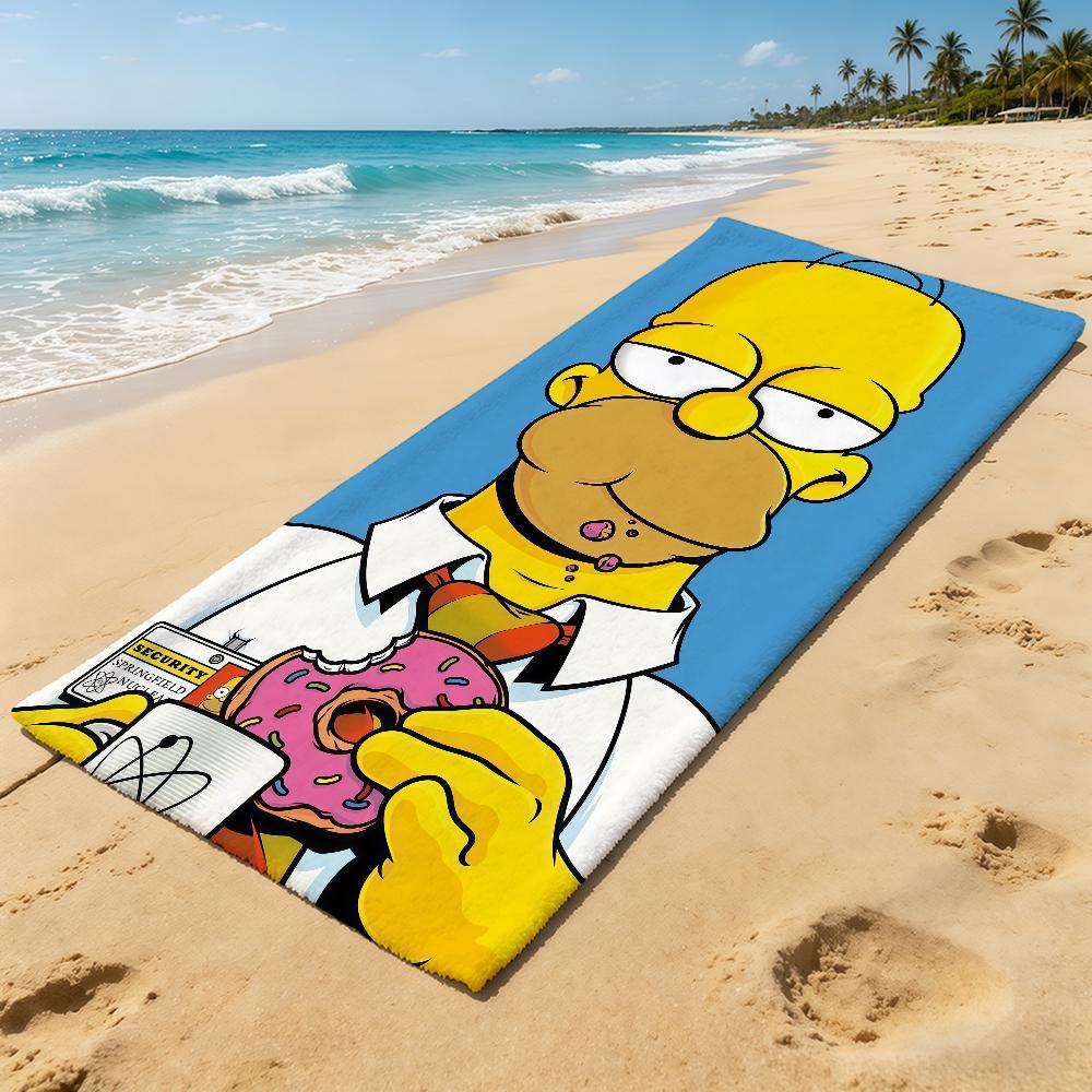 T-THE S-SIMPSONS-ES Anime Cartoon Towel For Outdoor Camping Beach Towel Super Absorbent Quick-Drying Summer Towel