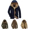 Herren Premium Qualität Warme Jacke Militärparka Pelzgefüttert Langer Mantel Mit Kapuze Wintermantel