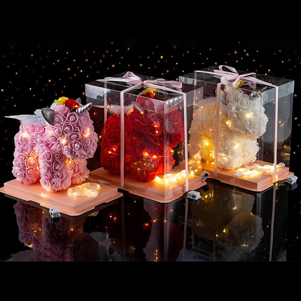 Valentinstagsgeschenk Rose, LED PE Blume, Weihnachtsdekorationen