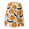 Women's Fashion Casual Long Sleeve Halloween Printed Neck Sweatshirt Top