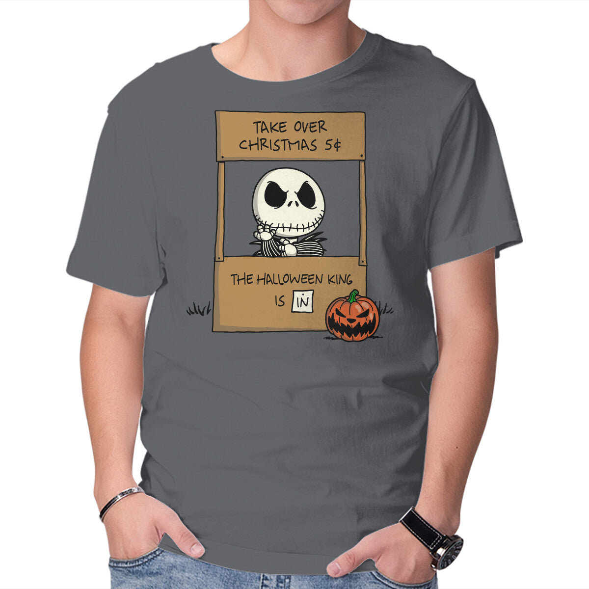 Unisex Crew Neck T-Shirt Jack Help Graphic Short Sleeve Casual Tee XL