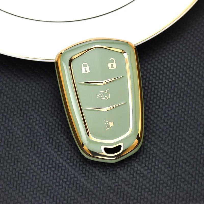 Tpu Car Remote Key Case Cover For Cadillac Ats-L Xts Xt5 Xt4 Xt6 Cts Ct6 Ats 28T Srx Elr Esv Escalade Shell Fob Auto Accessories