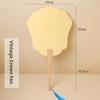 Thiened Blank Xuan Paper Calliaphy Fan DIY Material Kit Hand-Painted Cultural Creative Fan round ape Bamboo Frame