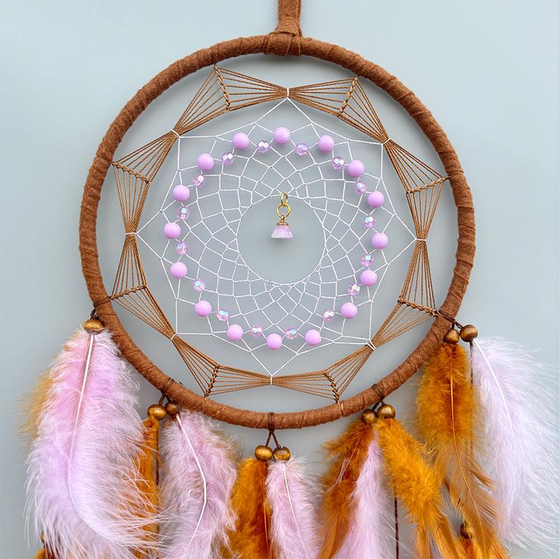Bohemian Dream Catcher Hand-woven Colorful Feathers Wind Chimes Bedroom Hanging Ornaments Birthday Holiday Gifts Home Decoration