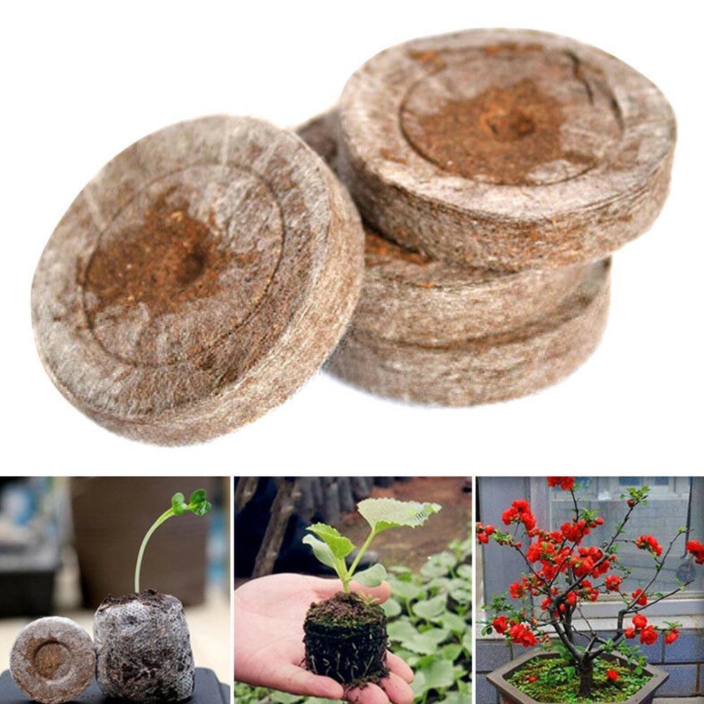 Seed Starter Soil Plugs Plant Fiber Nursery Blocks Peat Soil Pellets