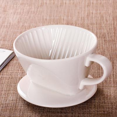 Reusable Over Coffee Maker Ceramic Portable Ceramic Coffee Dripper Flat Bottom BPA-Free Coffee Brewing Filter Cone Travel