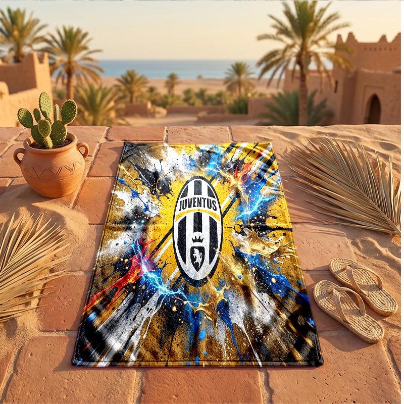 Asciugamano da Spiaggia in Microfibra con Stampa Juventus FC Asciugatura Rapida Assorbente Grande Asciugamano per Spiaggia Nuoto Viaggio