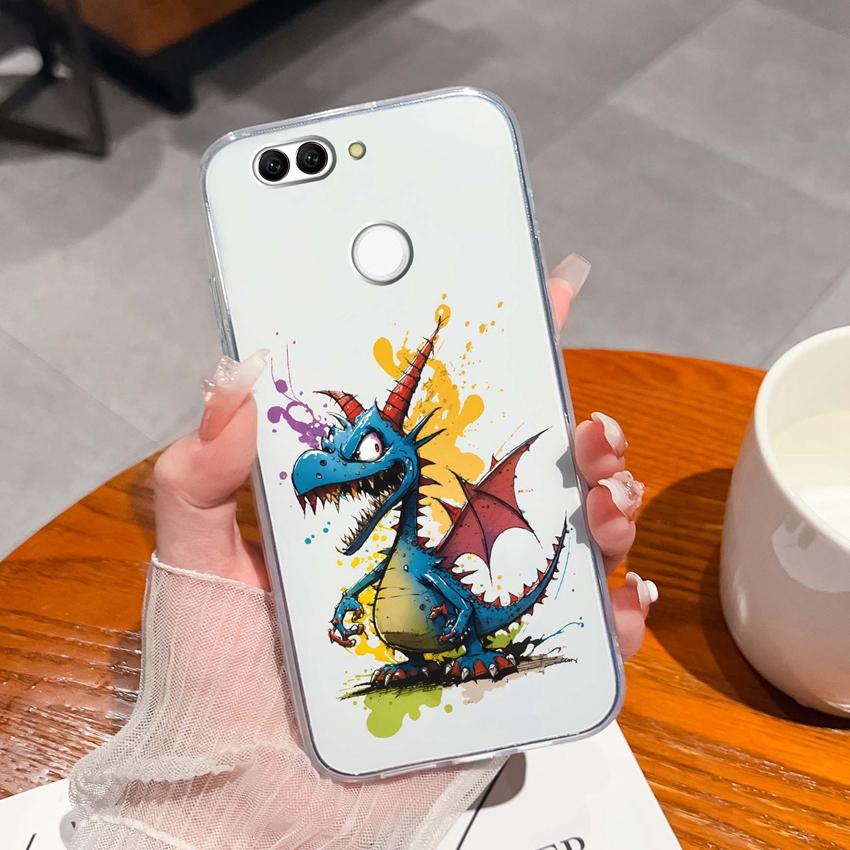 For Huawei Nova 2 2S 3 3e 4 4e 5 5i 7i 6 7 SE Luxury Clear Phone Case Beautiful Butterfly Wing Pattern Soft Silicone Anti Fall Shell For Huawei Casing
